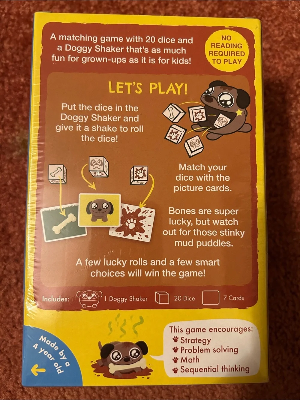 You Little Stinker Doggy Dice Matching Game